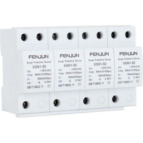 Protecteur de surtension domestique 220V, 1 pièce, 4P/12,5ka, dispositif de protection contre les surtensions basse tension (1/4)