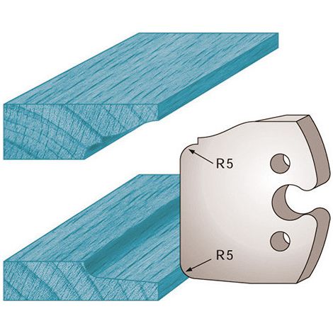 Diamwood Jeu de 2 fers profilés Ht. 50 x 5,5 mm double plate-bande M231 - 2 pièces - 50 mm longueur, 5,5 mm largeur, 5,5 mm épaisseur - Compatible avec porte-outils haute 50 - Acier SP (1/2)
