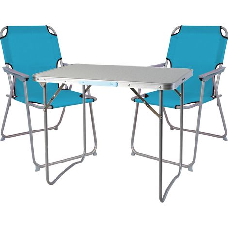 3-teiliges Campingmöbel Set petrol 80x60x68cm-DMC330871+2xDPO2600P (1/4)