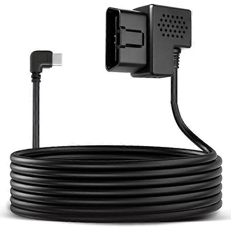 Kit de cableado OBD para cámara con puerto USB-C, compatible con modo aparcamiento, cable de alimentación 12-24 V vs 5 V y protección contra tensiones bajas. (1/5)