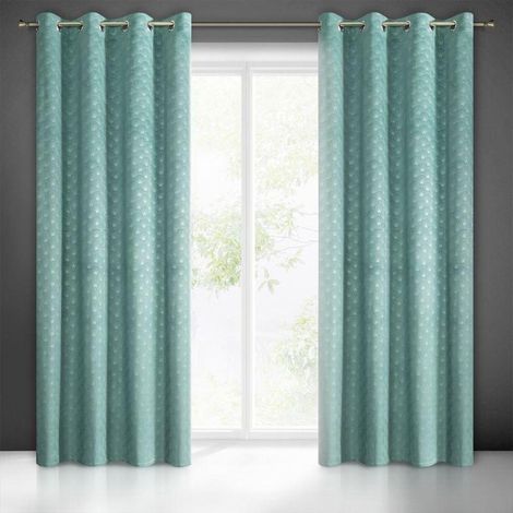 PRÊT RIDEAU JULIA 140X250 CM TURQUOISE (1/5)