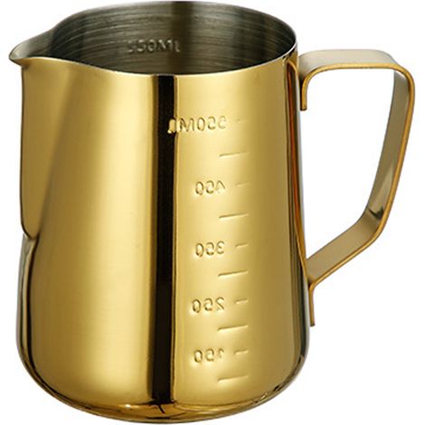 pot à crème à café en acier inoxydable avec bec verseur pointu et réservoir amovible, tasses à mesurer graduées à l'intérieur et à l'extérieur (1/5)