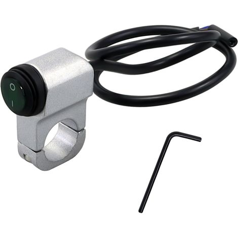 Interrupteur universel 2 fils en aluminium, pour projecteur, coupure batterie, au guidon (1/5)