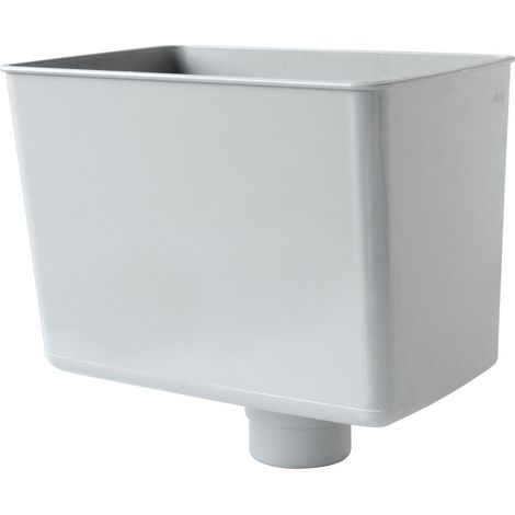 First Plast RCR080N Raccoglitore Pluviale Rettangolare, Grigio, ø 80 mm (1/3)
