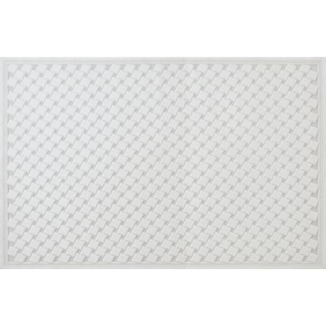 Tapis blanc écru effet moulure parisienne 154 x 230 cm LERIS