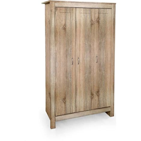 Armario bioclimático roble 109 x 52 x 180 cm con compartimentos y estantes