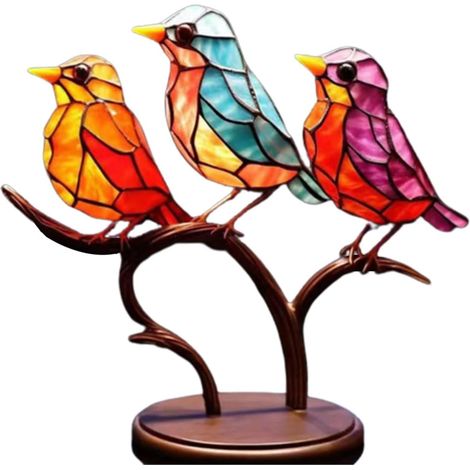 Oiseau - Décoration Métallique - Pour Salon Chambre Bureau - Modèle Unique - 1 Pièce (1/5)