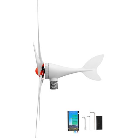 Mophorn Generador Eólico 12 V 800 W con Turbina de 5 Aspas y Controlador, Sistema Híbrido Eólico-Solar, Arranque a 2,5 m/s, Estructura de Aluminio para Hogar, Granja, Embarcaciones y Autocaravanas (1/5)
