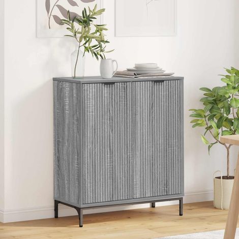 vidaXL Buffet Gris Sonoma 69,5 x 33 x 82 cm Bois d'ingénierie (1/5)