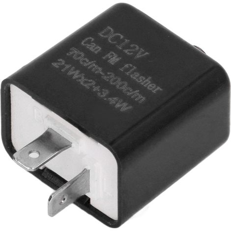 Feu Clignotant LED Moto 12V Noir, Indicateur Directionnel Étanche 2 Broches