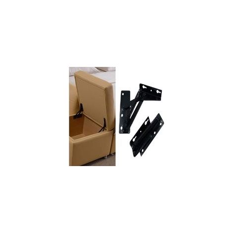 2 pièces support de levage pliable à 80 degrés, charnières à ressort noires sont largement utilisées dans les poussoirs de charnière de canapé, charnières de support de rangement de meubles (1/4)