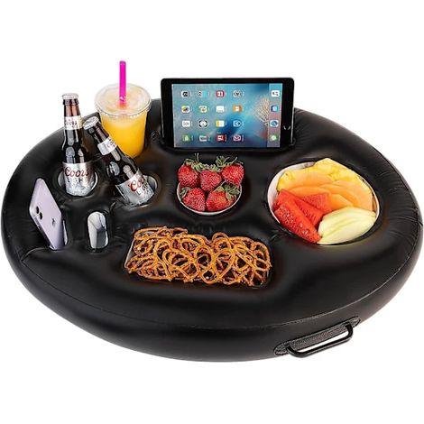Porte-boissons flottants haut de gamme pour piscine, plateaux de service pour piscine, supports pour aliments et boissons, conteneurs réfrigérants, piscine... (1/5)