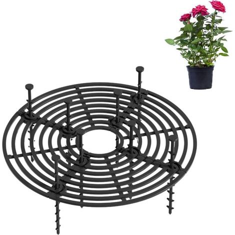 19 cm - Grille de protection pour pot de fleurs - Grille de protection pour pot de fleurs - Protection du sol pour pots de fleurs - Cadre en grille pour la protection (1/5)