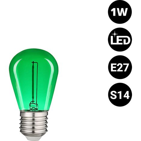 Bombilla LED Filamento - S14 E27 - 1W - Cristal De Colores -