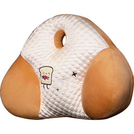 Coussin de dossier de chaise, oreiller de soutien lombaire d'été, coussin de taille à motif dessin animé pour canapé, chambre, bureau, voiture, toast