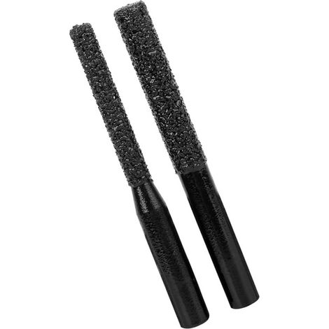 Lot de 2 fraises diamantées à queue droite brasée noire pour pierre de quartz et marbre, couteau à joint. (1/5)