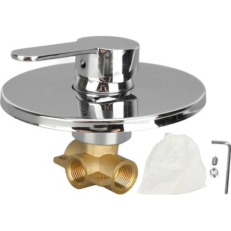 Einbau-Duscharmatur-Set aus Vollkupfer, 3-Wege-Rundventil für Warm- und Kaltwasser. (1/5)