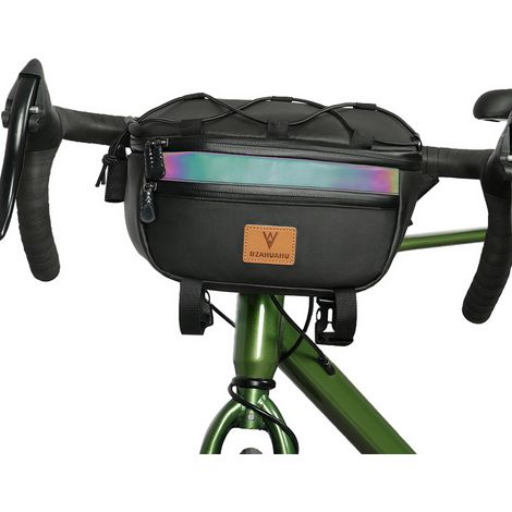 Sac de guidon de vélo 3L, rangement de vélo réfléchissant étanche avant (1/5)