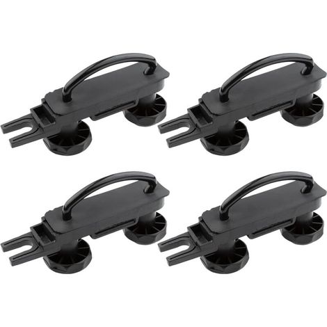 Lot de 4 supports de fixation en U universels pour coffre de toit de voiture - Largeur intérieure avec 8 écrous de verrouillage (1/5)