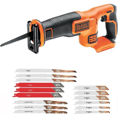 Black & Decker BDCR18 18v Cordless Reciprocating Saw BARE UNIT + x15 Blades (1/5)