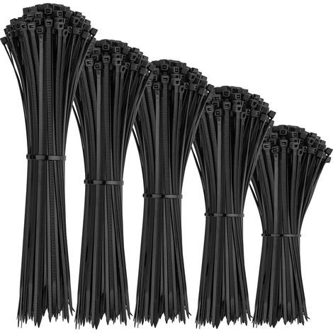 1000 Pièces Collier de Serrage Plastique, D'attaches de Câble Professionnelles, Collier de Serrage Grande Taille, Autobloquant Serre-Câbles Résistant (1/5)