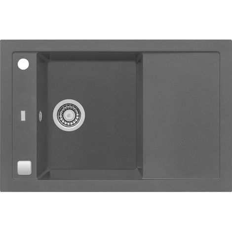 SOLIDO 2D-Spüle Formic 30, 760 x 500 mm, Granital Plus steel (1/5)