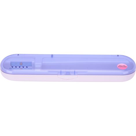 Porte-brosse à dents portable ZL-08L avec LED UV, nettoyeur de dentifrice ultraviolet, bleu et violet. (1/5)