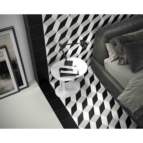 Carrelage Imitation Carreaux de Ciment DORIA Grey 20x20cm (1/3)