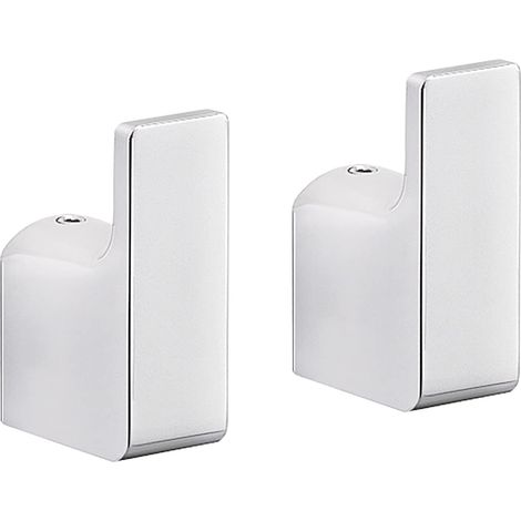 Gedy G-Kuala Lumpur, 2 Appendi Abiti Singoli, Colore Cromo, Porta Abiti Realizzati in Cromall, Ottone e Vetro, Garanzia 2 Anni, Misure 5,3 x 2 x 3,3 CM e Peso 0,196 kg, Design R&S (1/3)