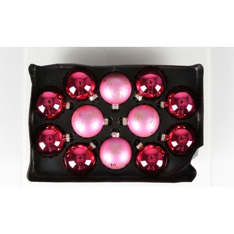 Weihnachtsbaumkugeln 12er-Set 7cm Christbaumschmuck Glaskugeln Baumschmuck