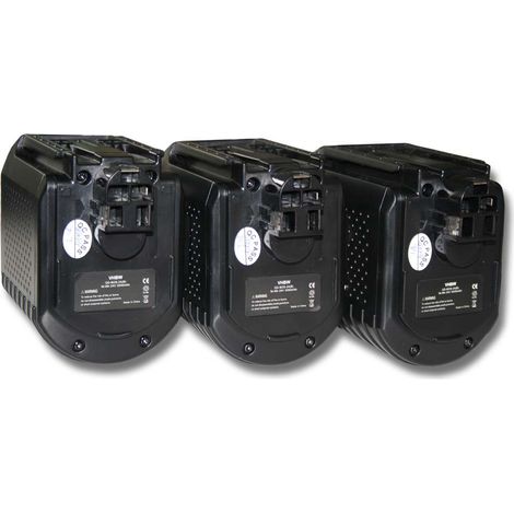 vhbw 3x Batterie compatible avec Bosch BTI BHE 24VRE, GBH 24VFR, 11225VSR, 11225VSRH, 0 611 260 539 outil électrique (3000 mAh, NiMH, 24 V)