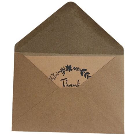 BUNTHAUS Lot de 100 enveloppes en papier kraft brun, format 162 × 114 mm, style vintage