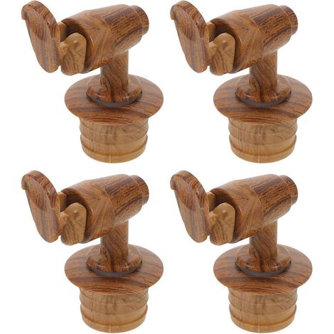 Lot de 4 robinets en bois pour boissons : robinets en bois pour tonneaux de vin, becs verseurs pour distributeurs de boissons et carafes - Robinet d'extérieur et d'intérieur pour le thé au lait (1/4)