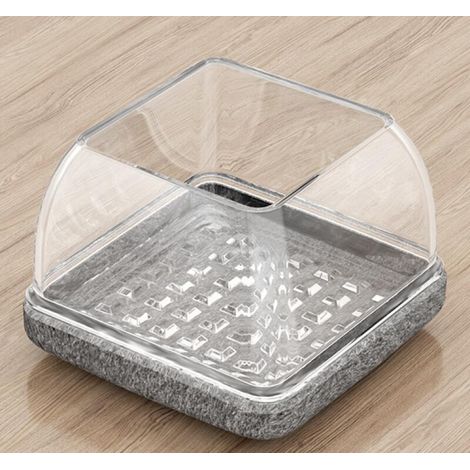 Ocho almohadillas protectoras cuadradas forradas de fieltro para reducir el ruido. Aptas para pedales con un diámetro de 35 a 45 mm. Color gris. (1/5)