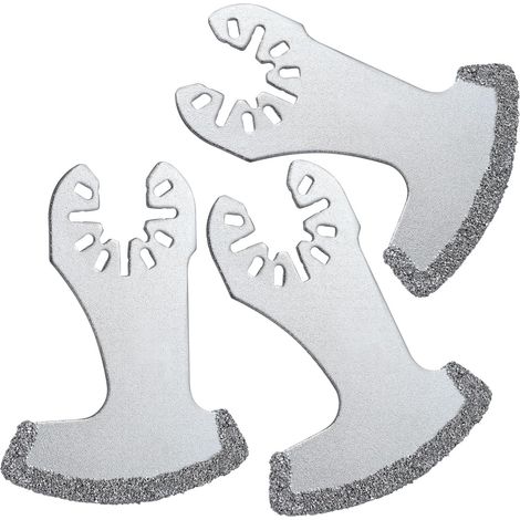 Lot de 3 lames d'outils oscillantes diamantées, lames oscillantes diamantées, lame diamant pour enlever les joints, nettoyer le mortier (1/3)