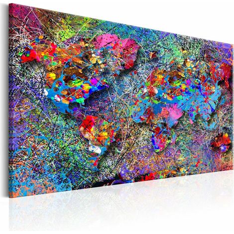 Tableau carte jackson goberge inspiration - 120 x 80 cm (1/4)