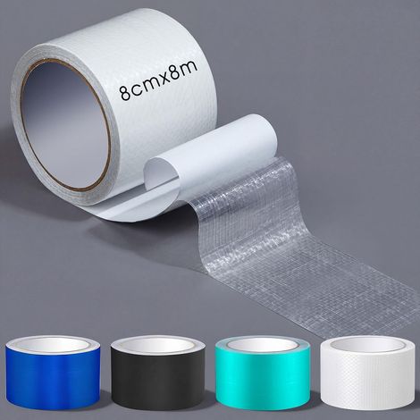 Ruban de Bâche PE Adhésive Imperméable Kit, Transparent Réparation Bâche Etanche (1/5)