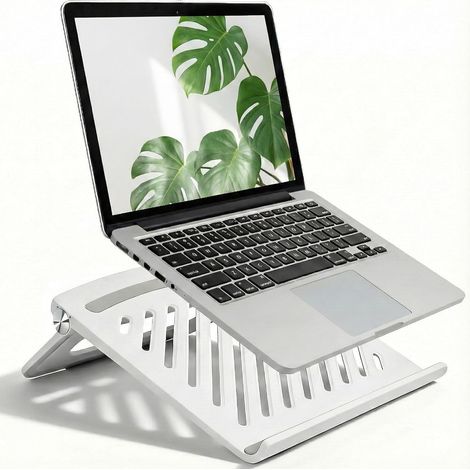 Support pour ordinateur portable mignon et réglable - Rehausseur de bureau pliable, ventilé et robuste, antidérapant pour MacBook, idéal pour la maison et le bureau. Cadeau original pour femmes. (1/5)