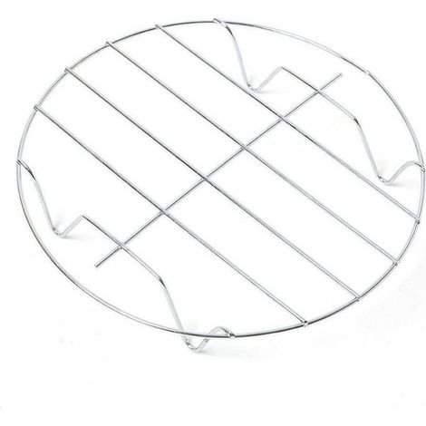 Grille ronde en acier inoxydable 23 cm Support universel pour micro ondes, four, barbecue et réfrigérateur Accessoire de cuisson multifonction (1/5)