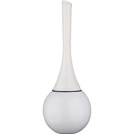 Brosse de toilette blanche, porte-brosse de toilette en acier inoxydable et brosse de toilette-AquaForge (1/3)