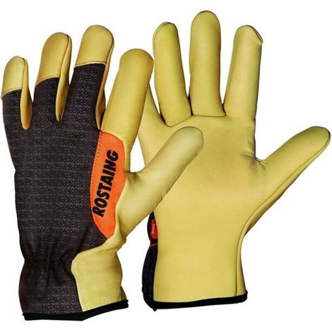 Gants de jardinage en cuir hydrofuge taille 7 – Résistants à l'eau – Confort optimal pour plantation et bêchage – Rostaing (1/5)