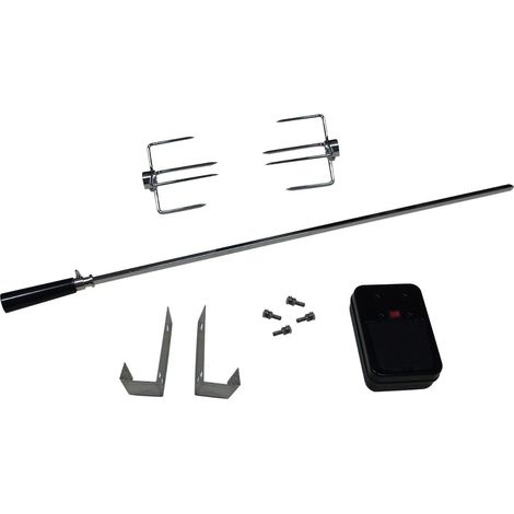 Girarrosto per Barbecue con 2 Forchette per Spiedo 87 cm (1/3)