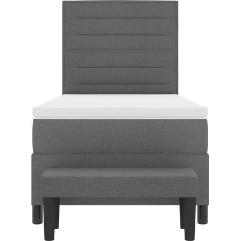 Maison Exclusive - Boxspringbett mit Kissen Dunkelgrau 90 x 190 c