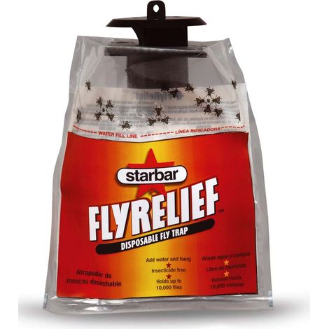 FLY RELIEF trappola usa e getta per mosche e insetti volanti con attrattivo incluso