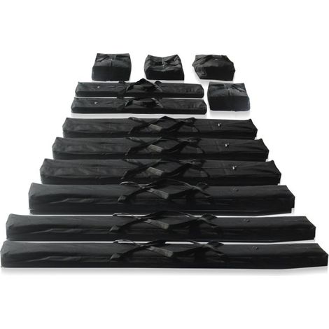 INTENT24 set de housses - housses de tente - housses pour les tubes 8 M pour tentes PREMIUM pour tentes pliantes tentes de réception - 11 pièces housses de rangement housses de transport (1/3)
