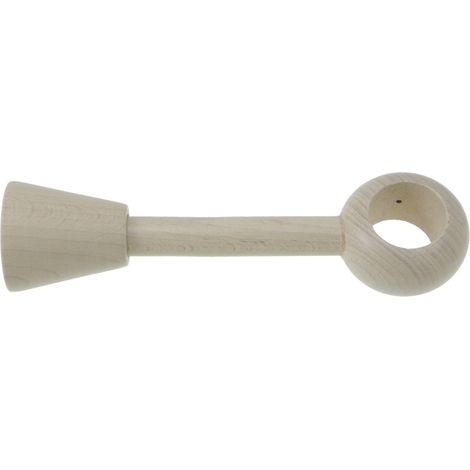 supporto regolabile per bastone ø28mm con viti e tasselli sbiancato.