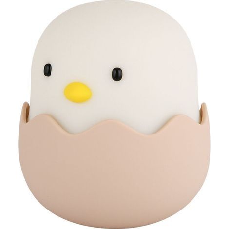 Luz Nocturna LED para Niños Luz Nocturna Bebé Cáscara De Huevo Pollo Emoción Luz Nocturna Lámpara De Luz Nocturna De Silicona Recargable USB con Control Táctil