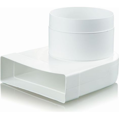 Tube plat 150 mm pour conduit de ventilation chicane – Résistant jusqu'à 80°C – Dimensions extérieures 208 x 64 mm – Épaisseur 2 mm – Blauberg