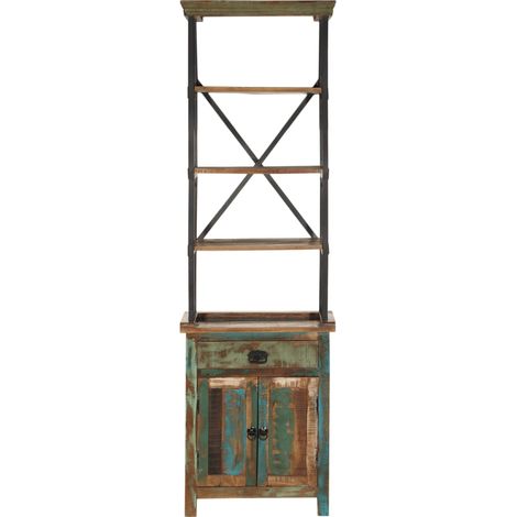 Maison La Vie - Buffet Salon Moderne - Meuble de rangement - 55x30x180 cm bois de récupération massif bu1798 (1/5)