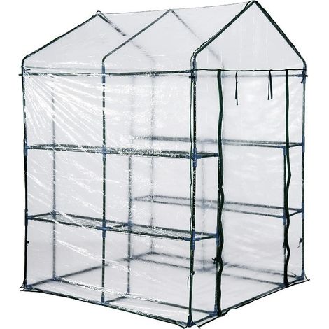 Serra in acciaio copertura PVC L143xP143xH195 cm Garden Cottage Brixo